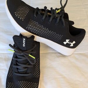 Under Armour Rapid Black Knit Athletic Sneakers